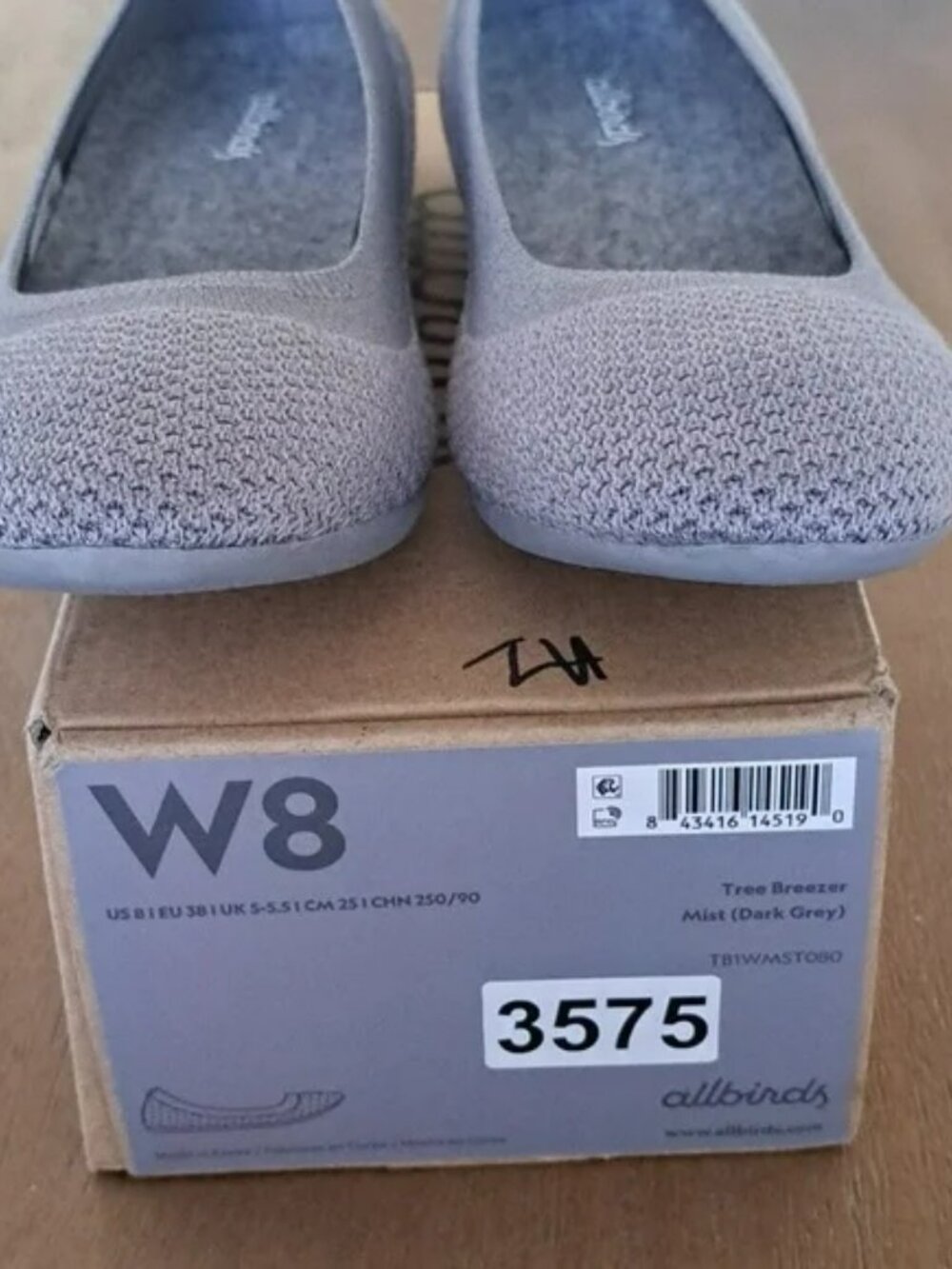 Allbirds Women's Tree Breezer - Color - Mist(Dark Grey) - Size Women 8 - Picture 4 of 9